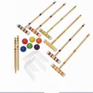 Premium Wooden Croquet 4 Players Game Set