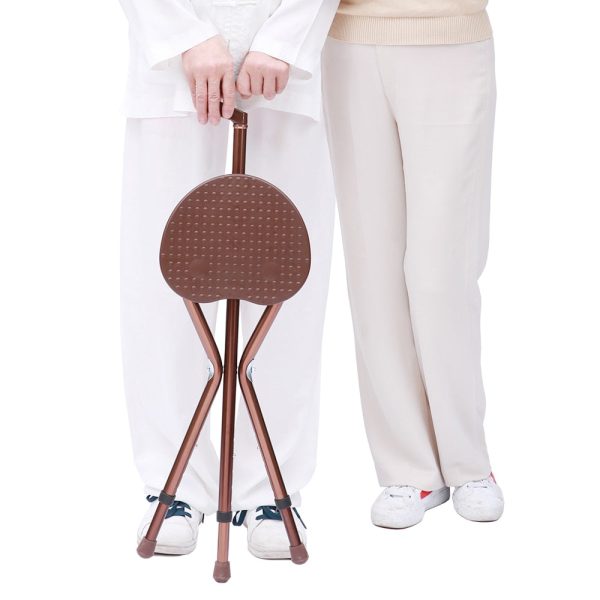 Portable Walking Cane Seat & Foldable