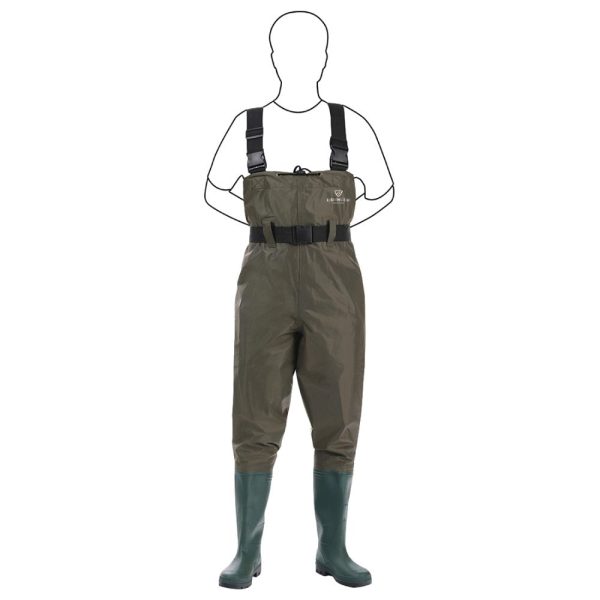 Premium Breathable Mens' Fishing Chest Waders With Boots