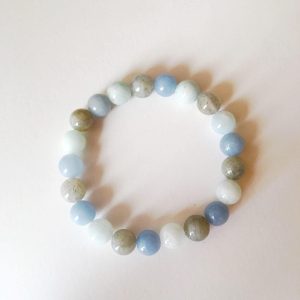 Aquamarine, Angelite & Labradorite Bracelet