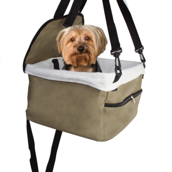 Small Dog Car Booster Seat - Secure Pet Travel Seat