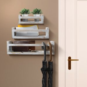 Premium Wall Mounted Floating Wooden Rustic Kitchen Shelves