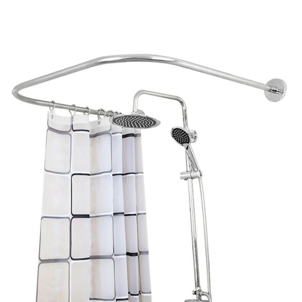 Curved Bathroom Shower Curtain Rod