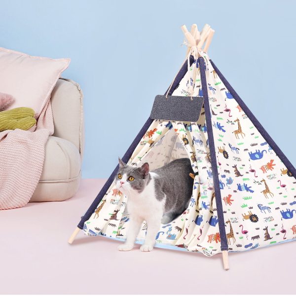 Comfortable Pop Up Pet Dog Teepee Tent Bed