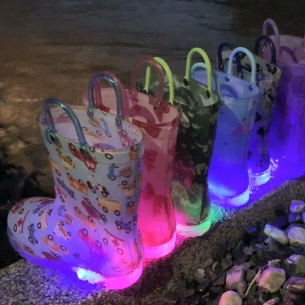 Kids Light Up Rubber Rain Boots