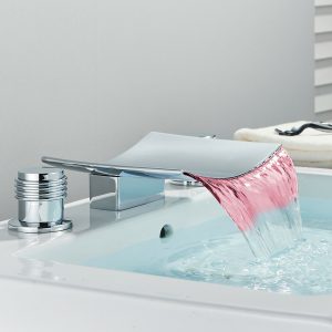 Led Widespread Waterfall Bathroom Sink Faucet 8