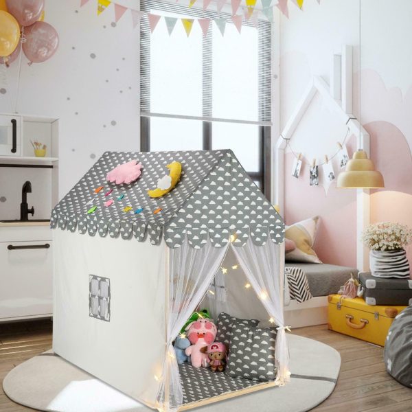 Kids Indoor Pop Up Spacious Castle Play Tent House
