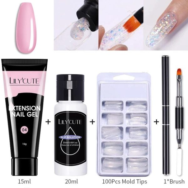 Blossom Gel French Elegance Nail Kit 15Ml Quick Extension Gel Set Soak Formula For Diy Manicures And Nail Art Perfection
