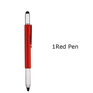 Multifunction 6-In-1 Tool Super Pen With Ballpoint Pen, Touch Screen Stylus, Ruler, Spirit Level, Flat-Head And Phillips Screwdriver