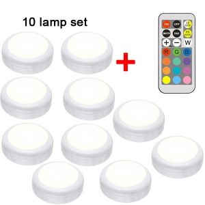 Led Rgb Puck Lights With Remote Control