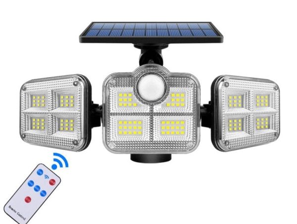 Motion Sensor Wide-Angle Outdoor Led Solar Lights With Remote Control