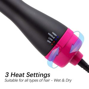 3-In-1 Pro Hair Styler, Dryer, Straightener & Curler Comb