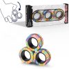 3 Pcs Finger Magnetic Rings Fidget Toys, Colorful Magnet Rings For Stress , Adhd, Autism, Anxiety