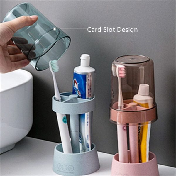 3Pc Portable Toothbrush Cup Set
