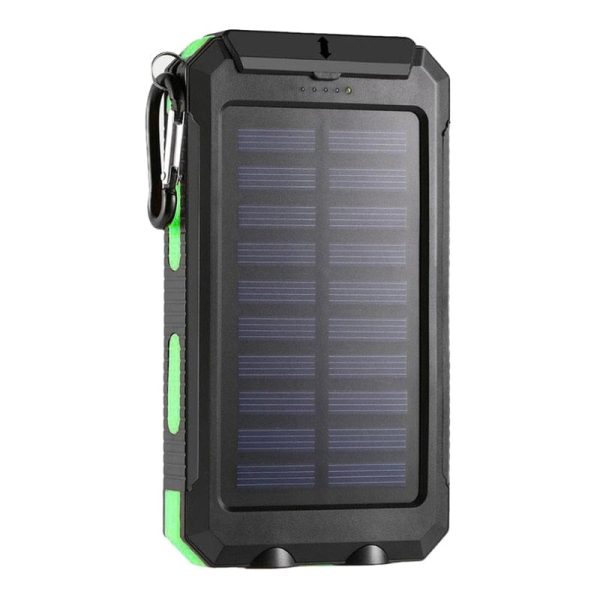 Portable Outdoor Solar Powered Waterproof Charger With Led Light And 20,000Mah Power Bank