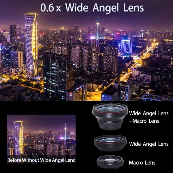 4K Hd Super 15X Macro Lens For Smartphone Anti-Distortion 0.45X 0.6X Wide Angle Lens
