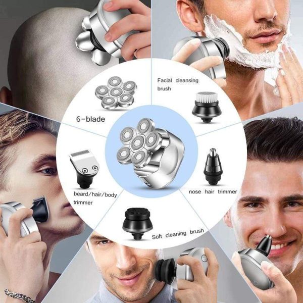 6-In-1 Electric Head Face And Body Shaver Grooming Set