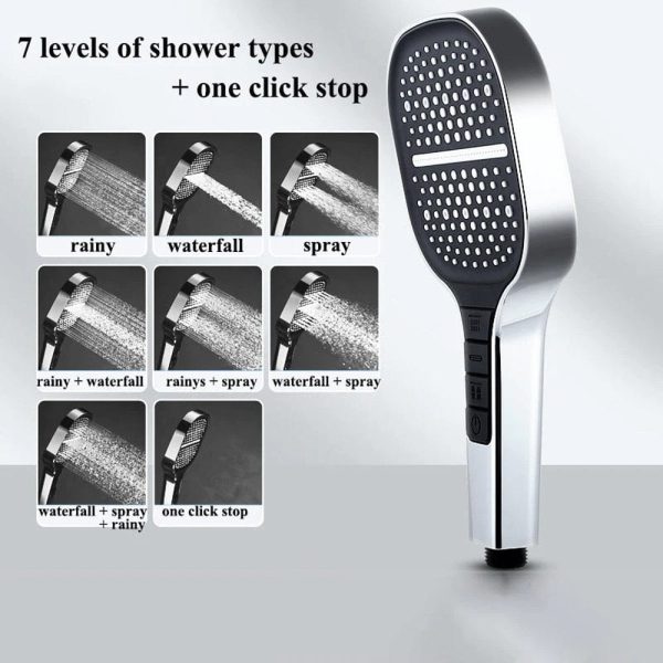 Adjustable 7-Mode High-Pressure Shower Head