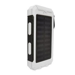 Portable Outdoor Solar Powered Waterproof Charger With Led Light And 20,000Mah Power Bank