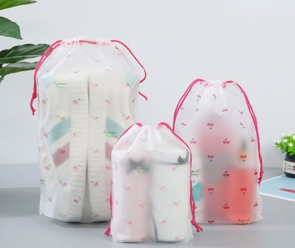 Women’S Bear Printed Transparent Waterproof Cosmetic Bag