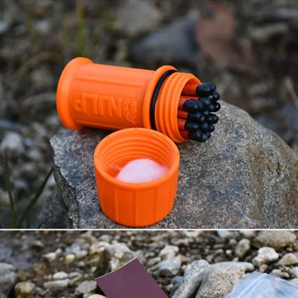Stormproof Match Kit With Waterproof Case - 40 Windproof Waterproof Matches - Emergency Fire Starter Matches Survival Tool For Camping Hiking, Outdoor Survival Matches Kit