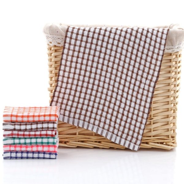 Absorbent Lint Cotton Kitchen Tea Towels (6 Pieces)