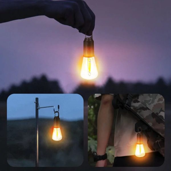Tent Lamp Portable Led Light With Clip Hook, Hurricane Emergency Lantern Light Bulb, Outdoor Equipment For Camping, Hiking, Backpacking, Fishing, Outage