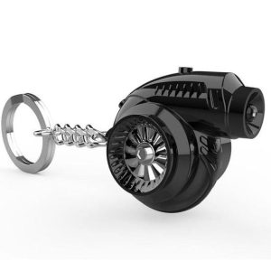 Mini Supercharger Turbo Fan Keychain 300 Lumens Flashlight With Sound Effects