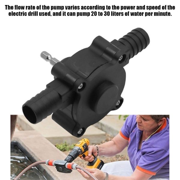 Mini Electric Drill Pump, Portable Home Garden Outdoor Hand Drill Powered Water Pump