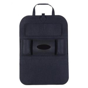 Universal Car Back Seat Storage Organizer With Elastic Felt Storage Bag 6 Pockets Organizer