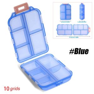 Portable Pill Organizer, Moisture-Proof Travel 12 Compartment Dispenser