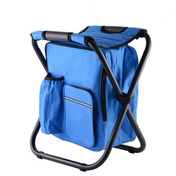 Outdoor Large Capacity Portable Cooler Chair Backpack Holds Up To 400Lbs