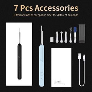 Wireless Otoscope Ear Wax Removal Tool, 1080P Hd Ear Cleaner With 6 Led Lights, 3.5Mm Mini Visual Ear Camera Endoscope, Ear Cleaning Kit For Iphone, Ipad, Android
