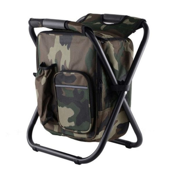 Outdoor Large Capacity Portable Cooler Chair Backpack Holds Up To 400Lbs
