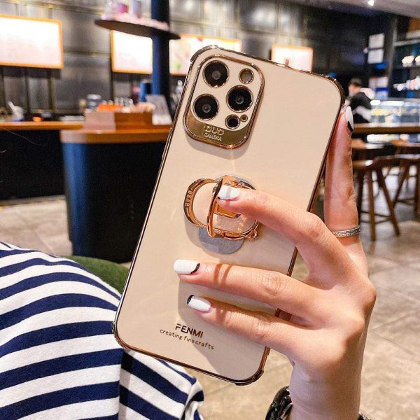 Luxury Electroplated Iphone Case With Built-In Stand