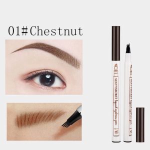 Eyebrow Pen Makeup Pencil With Micro-Fork Tip Applicator For Effortless Natural Looking Brows That Stays On All Day
