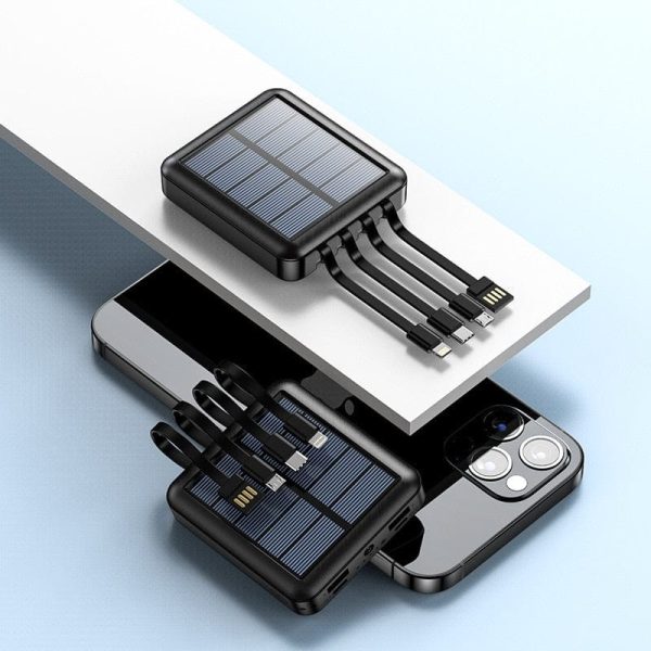 Portable Mini 4-In-1 Solar Charging Power Bank