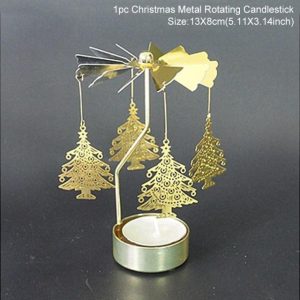 Christmas Candle Holder Rotary Spinning Carousel Light