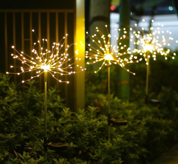 Outdoor Led Solar Flashing Fireworks Lights