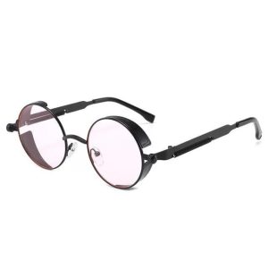 Retro Round Classic Gothic Steampunk Sunglasses (Uv400)