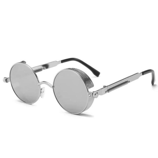 Retro Round Classic Gothic Steampunk Sunglasses (Uv400)