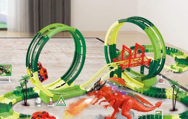 Toy Dinosaur Raceway Track Set