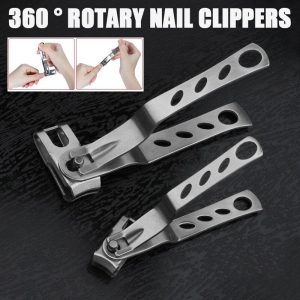 Effortless Nail Clippers 360° Rotating Head Stainless-Steel Nail Trimmer For Fingernails & Toenails