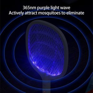 Electric 3,000 Volt Rechargeable Mosquito Bug Zapper Racket And Insect Swatter