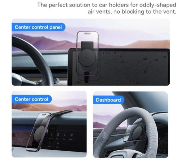 Dashboard Magnetic Wireless Car Charger Flexible Mount, Compatible With Magsafe Car Charger, Magnetic Bendable Car Phone Holder For Iphone 15/14/13/12 Series, Fast Charging