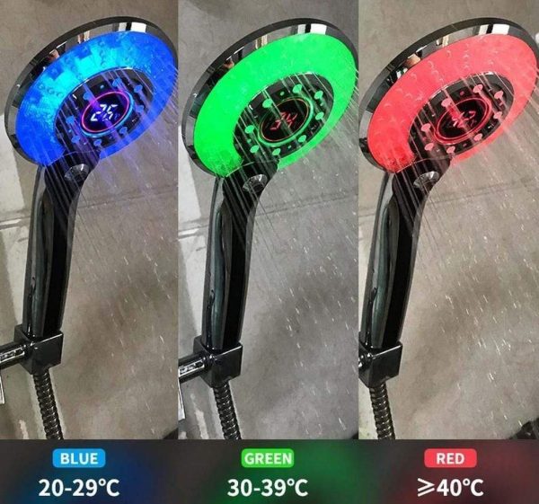 Led Color Shower Head With Temperature Display