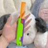 Mini 3D Printed Multi-Function Pocket Tool Folding Knife, Comb, And Stress Toy