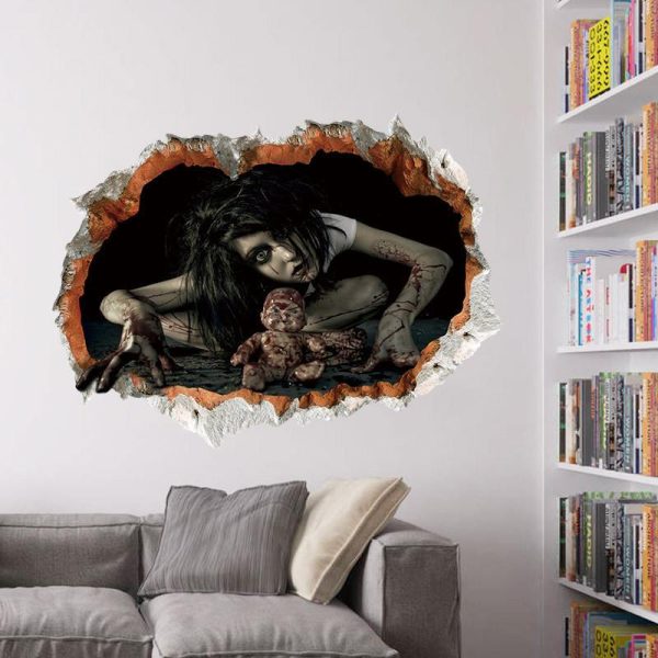 Horror 3D Halloween Wall Decals