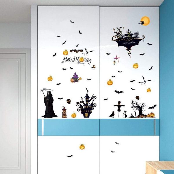 Horror Halloween Decoration Double Sided Removable Wall And Window Decals