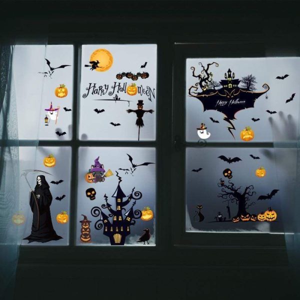 Horror Halloween Decoration Double Sided Removable Wall And Window Decals